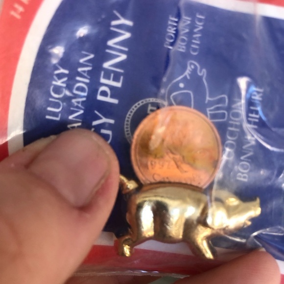 Vtg Lucky Canadian Piggy Penny Charm - Picture 8 of 9